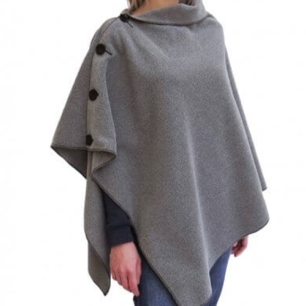 Dark gray poncho